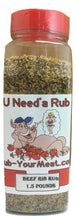 Load image into Gallery viewer, RYM Beef Rib Rub - 1.5 Pounds - With Shaker Top- Shipping Included