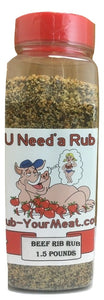 RYM Beef Rib Rub - 1.5 Pounds - With Shaker Top- Shipping Included