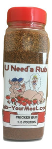 RYM Chicken & Poultry Rub- 1.5 Pounds -Shaker Top-  Free Shipping